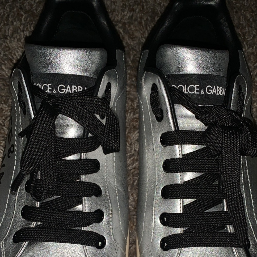 Dolce gabbana men portofino leather sneakers